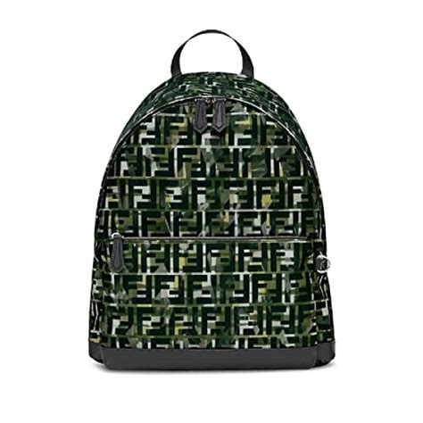 fendi 8bt298|Fendi FF Multicolor FF Camouflage Backpack 8BT298.